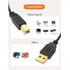 CableCreation USB Printer Cable 6.6FT, USB 2.0 Printer Cable to