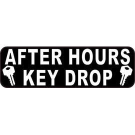 StickerTalk After Hours Key Drop Magnet, 10 inches by 3 inches