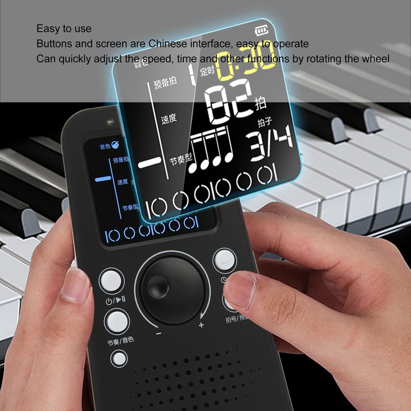 Electronic Digital Metronome Universal Smart Bluetooth Metronome for Guitar Piano