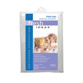 Levinsohn FRE111WHIT05 Fresh Ideas Vinyl Fitted Mattress Protectors, Cal King                                                                         