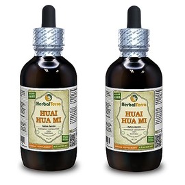 Huai Hua Mi (Sophora Japonica) Tincture, Organic Dried Flower Buds Liquid Extract (Brand name: HerbalTerra, Proudly made in USA) 2x4 fl.oz (2x120 ml)