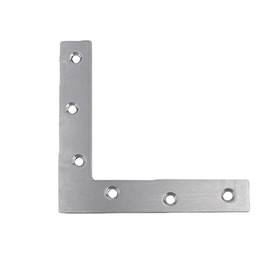 ExcInter 2PCS 120 x 120 mm Stainless Steel Angle Plate Corner Brace L Shaped Flat Repair Bracket