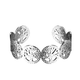 OIDEA Tree of Life Bracelet for Women: Silver Tone Elegant Tree of Life Bangle Cuff Bracelets Stainless Steel Women's Bracelets Jewelry Gifts