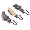 3pcs Wall Hooks Decorative 25kg Load Guitar Shape Environmental Resin