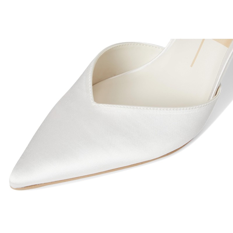 Dolce Vita Women's, KAMRA Pearl True White Satin, 9, Medium