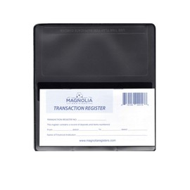 5 Checkbook Transaction Registers w/Vinyl Checkbook Cover (Black)