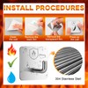 Briwooody 12 Pack Adhesive Wall Hooks for Fire Blankets, Stainless