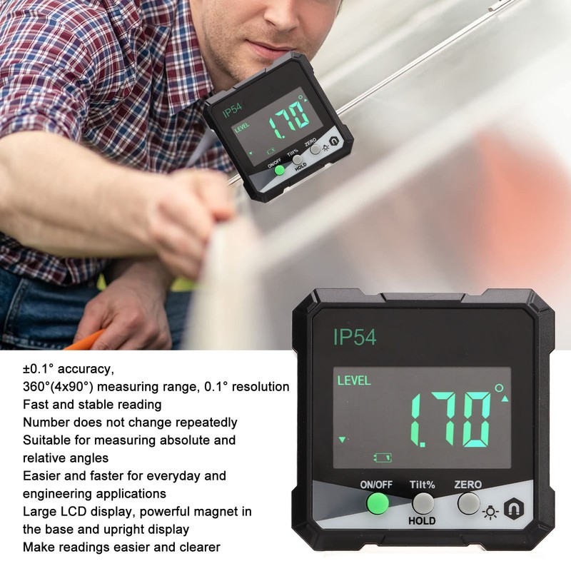 Digital Inclinometer Protractor Magnetic Angle Finder Gauge Measuring Tool for