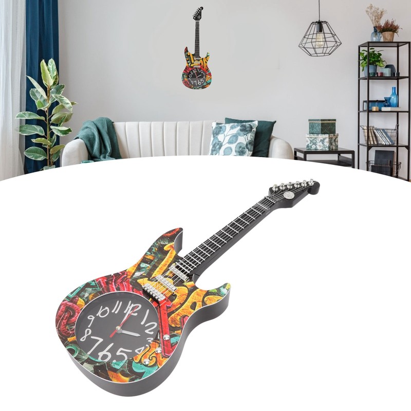 Guitar Wall Clock Simulation Time Accurate Guitar Clock Wall Decor
