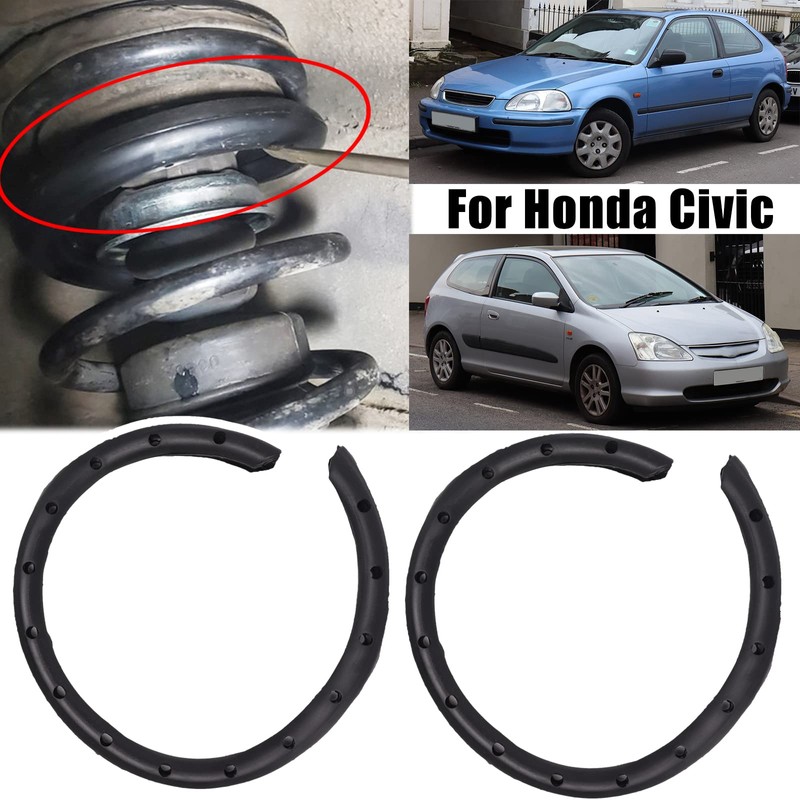 2PCS Universal Coil Spring Silencer Insulator Rubber Sleeve Front Rear