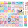 2800PCS Kpop Photocard Scrapbook Stickers Book, Butterfly Stars Heart Ribbon