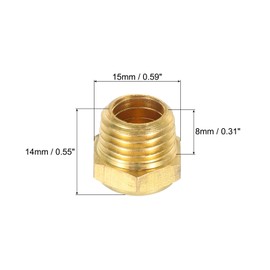 QUARKZMAN Pneumatische Schalldämpfer 1/4" NPT Männlich Lang Auspuff Schalldämpfer Magnetventil Messing Schalldämpfer Lärm Stille Luft Zylinder Zubehör für Ventil 10 Set