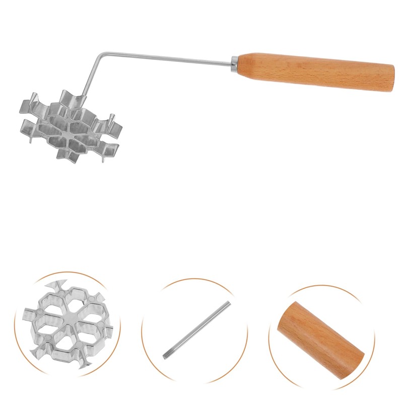 ABOOFAN 1 Set Snowflake Timbale Iron with Ergonomic Handle Deep