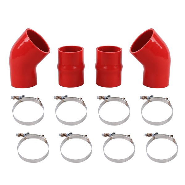 Red Silicone Intercooler Boot Kit Compatible with 1994-2002 Dodge Ram