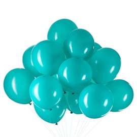 12 Inch Balloons Turquoise Helium Pack of 50 Latex Balloons Diameter 30 cm for Wedding Valentine's Day Birthday Christening Communion Party Decoration