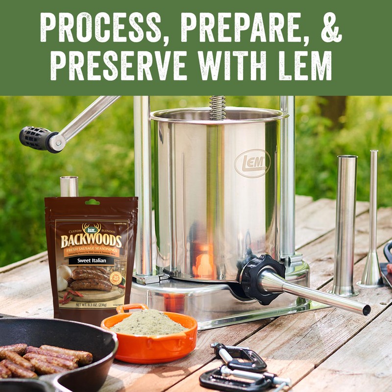 LEM Products Backwoods Sweet Italian Fresh Sausage Seasoning, Ideal for