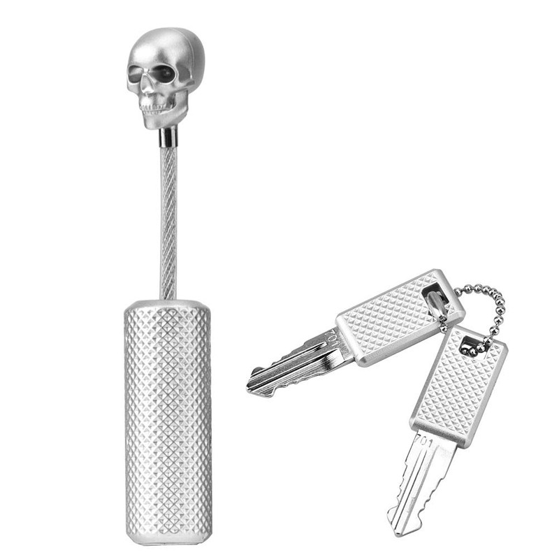 Customs Password Skull Lock - Silver, Suitable for Suitcases, Backpacks,