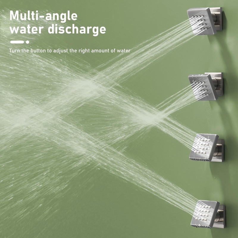 Shower Body Spray Jets with On Off Switch Adjustable Flow