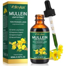 Mullein Leaf & Chlorophyll Drops – 60ml – Alcohol-Free Lung Cleanse & Respiratory Support – Fast-Absorbing Premium Liquid Supplement