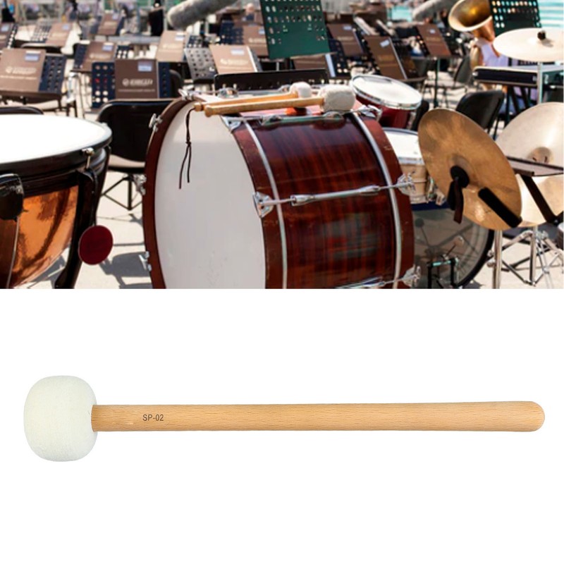 Drum Mallet Antislip Bass Drum Percussion Stick Hammer Wooden Musical