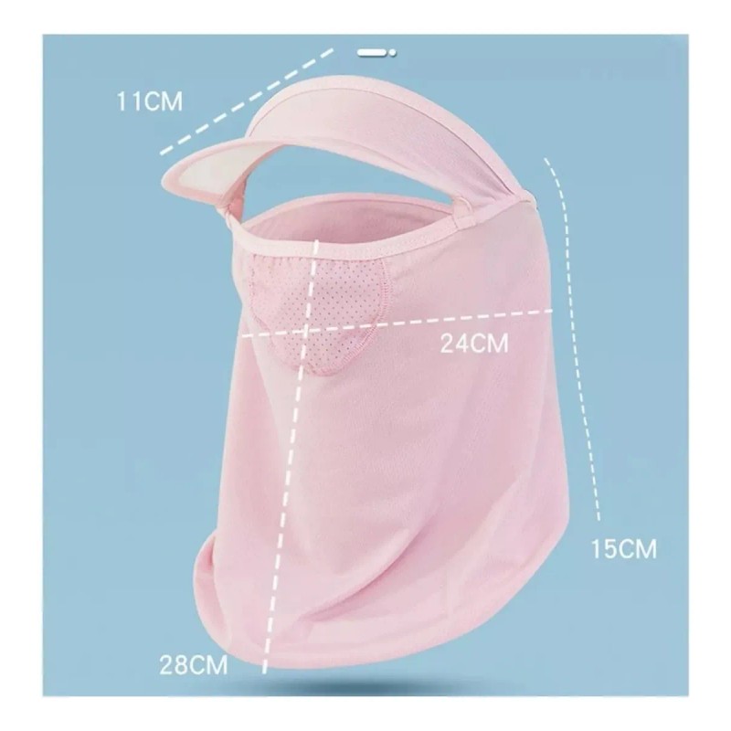 3pcs Mangas Elasticidad Protectora Uv Y Máscara Sombrero Sol