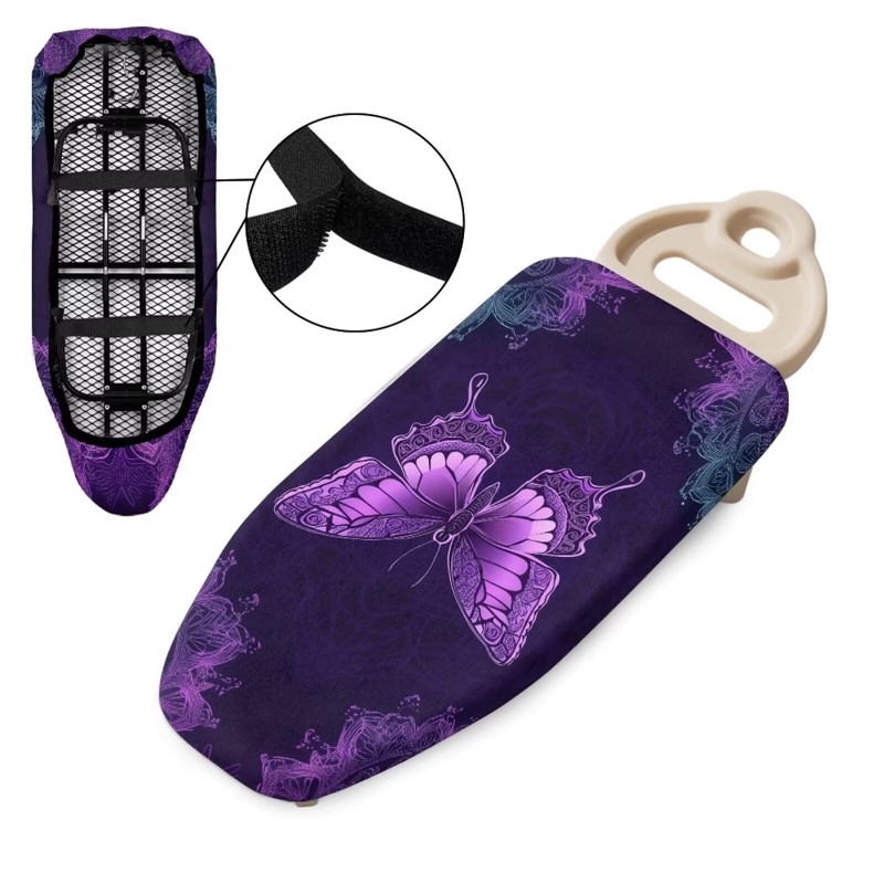 Boho Mandala Butterfly Print Ironing Board Cover Small, Elastic Anti