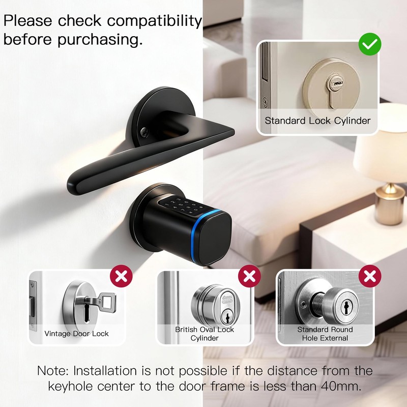 Smart Door Lock, Euro Door Smart Cylinder Lock, Electronic Locks