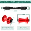 MUQZI Bicycle Thru Axle 12 mm Front Axle to 9
