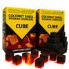 Zebra Smoke Coconuts Charcoal with 72pc Unit Charcoal Cubes, Coconut