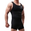 QiaTi Mens Athletic Supporters Modal Wrestling Boxers Jumpsuit Sport Bodysuit