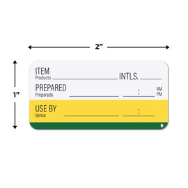 500pcs Shelf Life Labels for Food Rotation | Food Prep Use by Labels with Removable Adhesive, 500 1" x 2" Labels per Roll