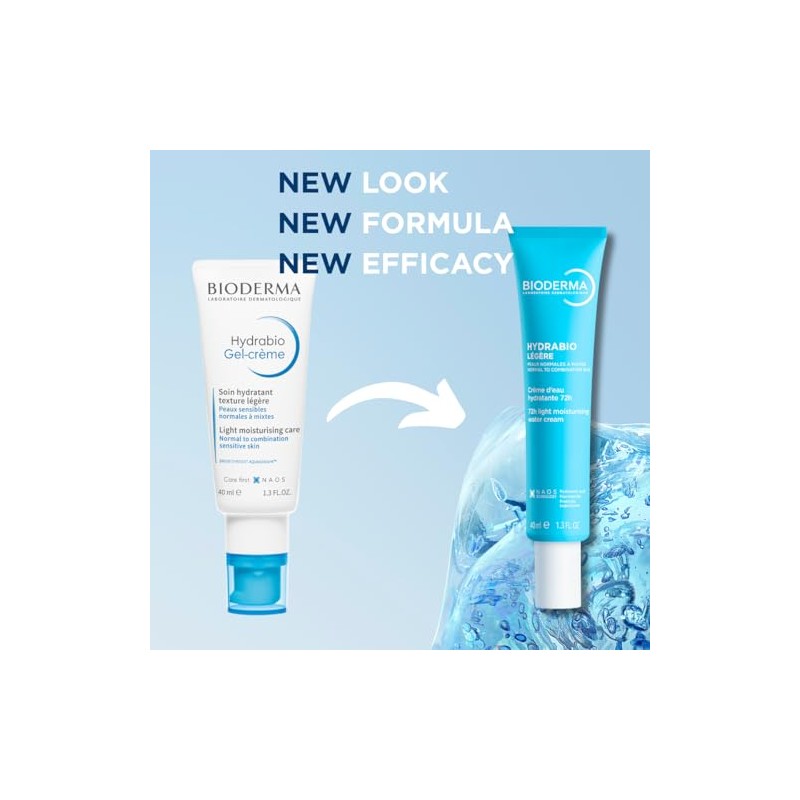 BIODERMA, Hydrabio Gel-Crema Hidratante, Textura Ligera y Fresca, Skincare Piel