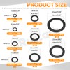 Rustark 160Pcs 9 Sizes 65Mn Double Side Lock Washers Black
