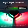 RVZONE 12-24V LED Boat Navigation Lights IP67 Waterproof Red and