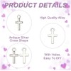HOBBIESAY About 200Pcs Mini Cross Charms 15.5mm Crucifix Cross Pendants