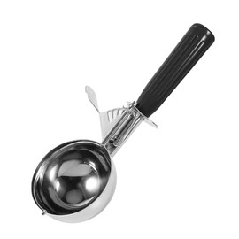 Cuchara para Helado, Cuchara Acero Inoxidable de Grado Alimenticio, Cuchara para Masa de Galletas Puré de Patatas Frutas con Disparador, Accesorios de