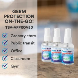 CleanSmart Skin & Hand Cleanser, 2 Ounce Spray Bottle (Pack of 3) Alcohol-Free Safe Cleanser