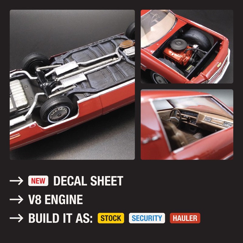 MPC 1976 Chevy Caprice w/Trailer 2T 1:25 Scale Model Kit