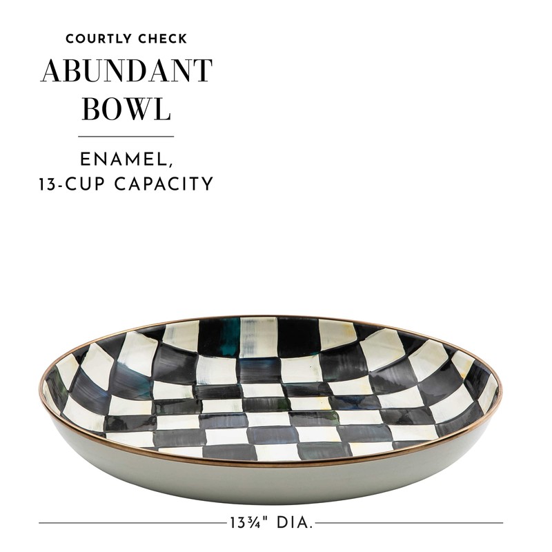 MACKENZIE-CHILDS Enamel Abundant Bowl, Decorative or Serving Bowl, 13-Cup Capacity,