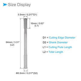 CoCud Machine Chucking Reamer 5.5mm Diameter D4 Precision M35 Cobalt High Speed Steel Straight Flute Milling Cutter for Lathe 1 Pcs