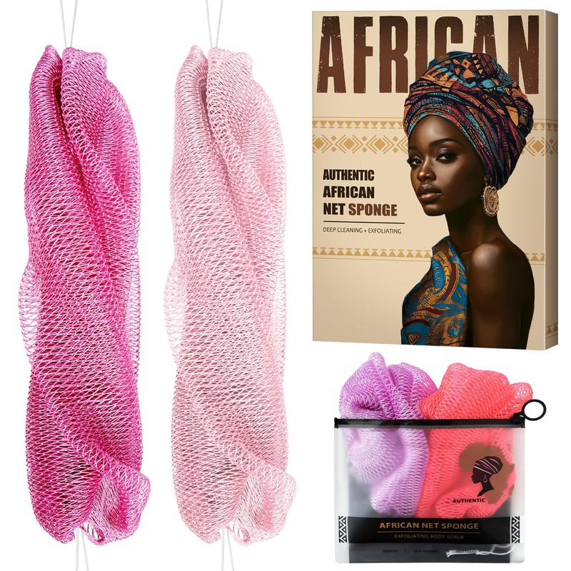 MINISENTIALS Auténtica esponja de red africana con nudos - Esponja