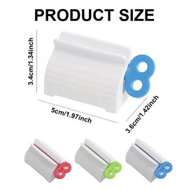 3 Pcs Plastic Rolling Tube Toothpaste Dispenser,Toothpaste Tube Squeezer,Rotate Toothpaste Seat Holder Stand,Toothpaste Squeezer,Rolling Tube Toothpaste Squeezer for Saves Toothpaste and Creams
