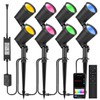 ZYAN 8 Pack 36W Smart Landscape Lights, RGBW Color Changing