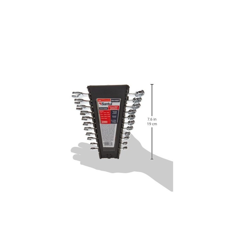 Santul 7665 Juego de 11 Llaves Combinadas, Milimétricas