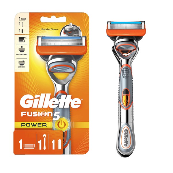 Gillette Fusion5 Power Razors for Men, 1 Gillette Razor, 1 Razor Blade Refill, 1 Battery