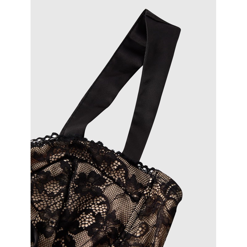 winkbay Women's Floral Lace Maxi Dress Sweetheart Neckline Bodycon Fishtail