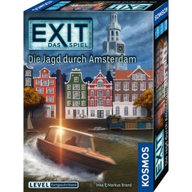 KOSMOS 683696 EXIT - The Game - The Hunt Through Amsterdam, Level: Advanced, Escape Room Game, EXIT Game for 1-4 Players from 12 Years, A Unique Board Game