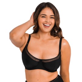 Curvy Kate Women's First Class Balcony Top Bikini, black