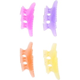 POCREATION Pinzas para Cabello Profesionales, Transparentes, Forma de Mariposa, 12 Piezas, Herramienta de Peluquería para Salón