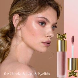 Liquid Blush Blusher, Nude Pink Soft Cream Blushes Face Blush Stick for Cheek, Bronzer Blusher for Cheeks, Lip, Eye MakeUp, Weightless Waterproof Natural Looking, Make-up Skin Tint